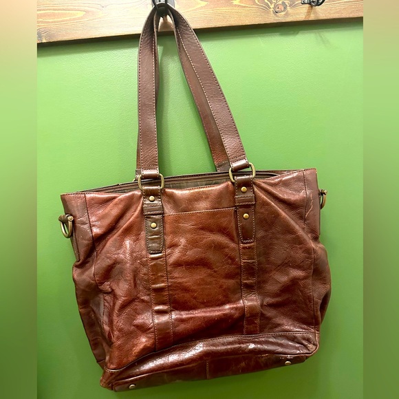FOSSIL Vintage Work Tote ✨Rare✨ - Picture 3 of 15